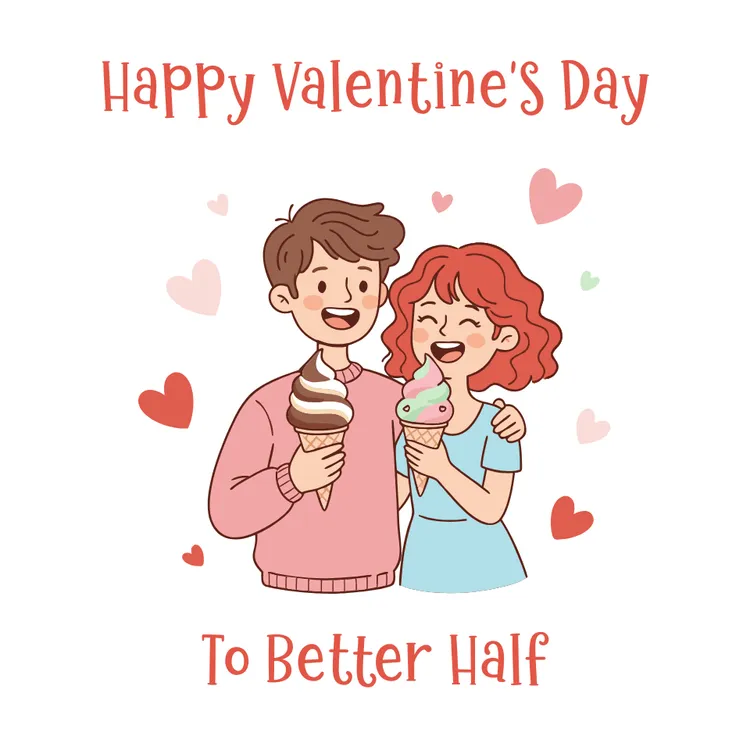 Happy Valentine's Day to my Better Half Card
