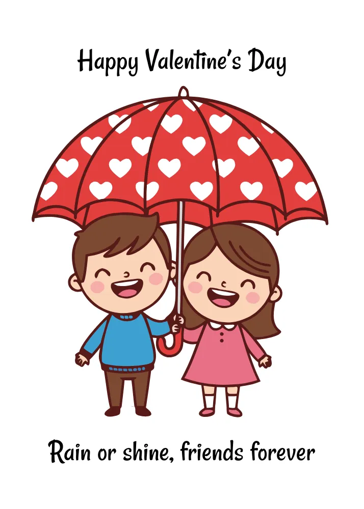 "Friends Forever" Valentine's Day Card