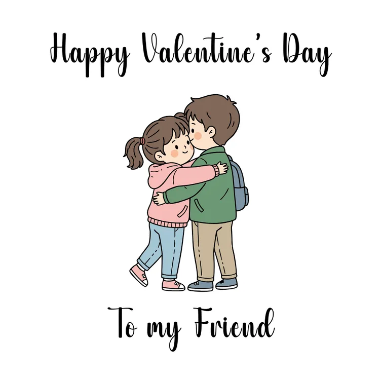 Cute Friends Valentine's Day Card