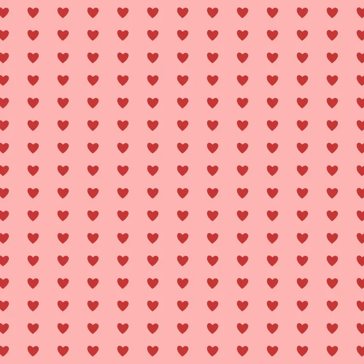 Retro Heart Pattern Card