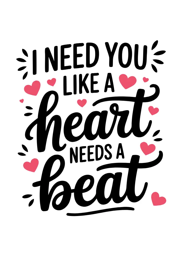 Heart need a Beat Valentine Day Card