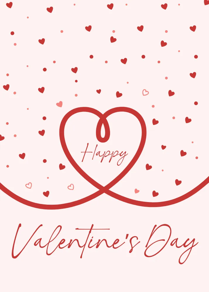 Heart Floating Valentine Card