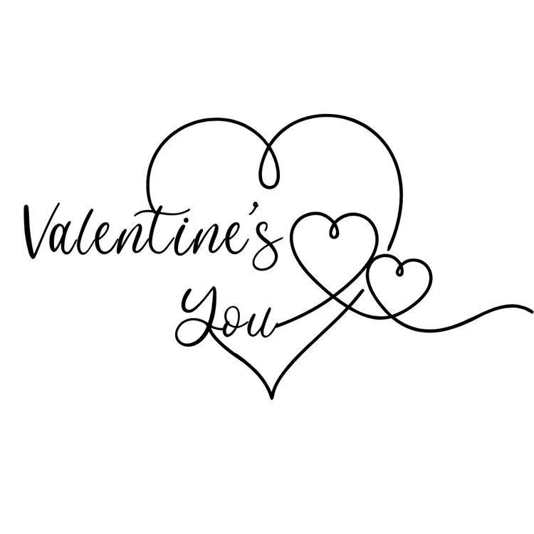 Simple Valentine Card to Color