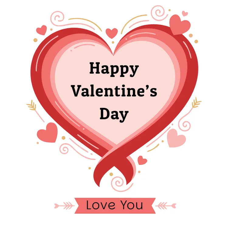 Retro Heart Valentine Card