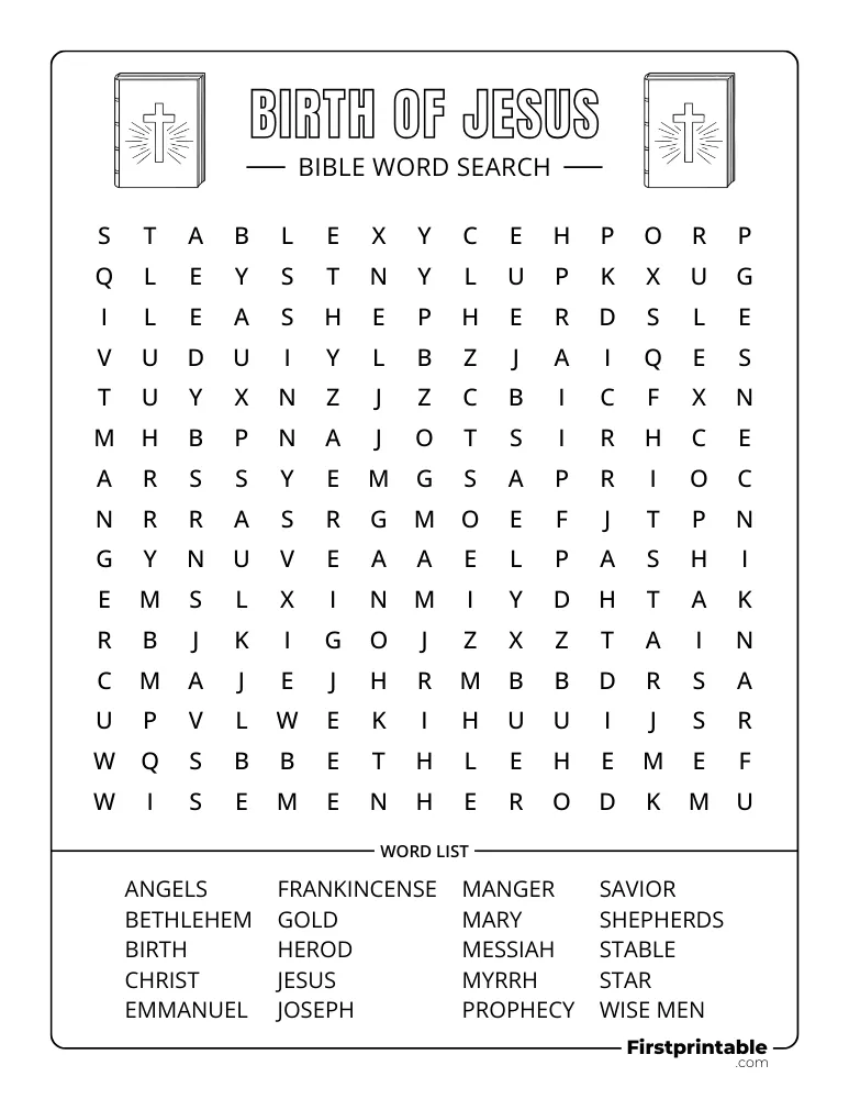 Birth of Jesus Word Search