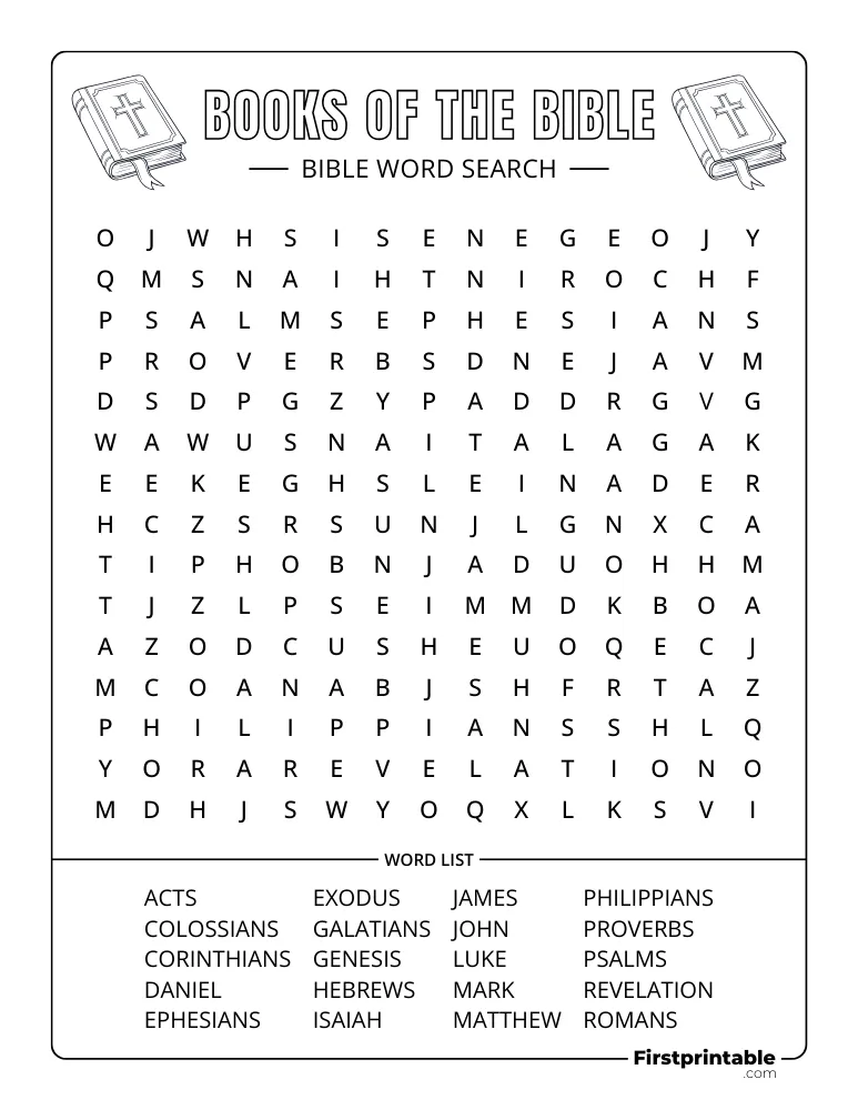 Books of the Bible Word Search