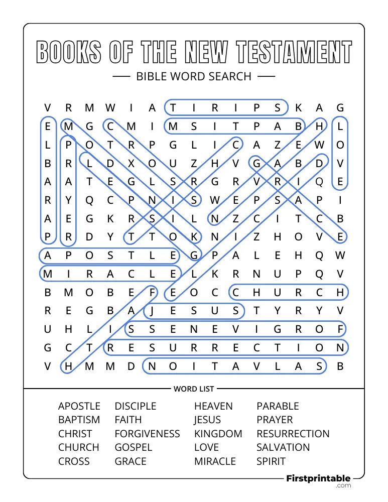 Books of the New Testament Answer Key Key