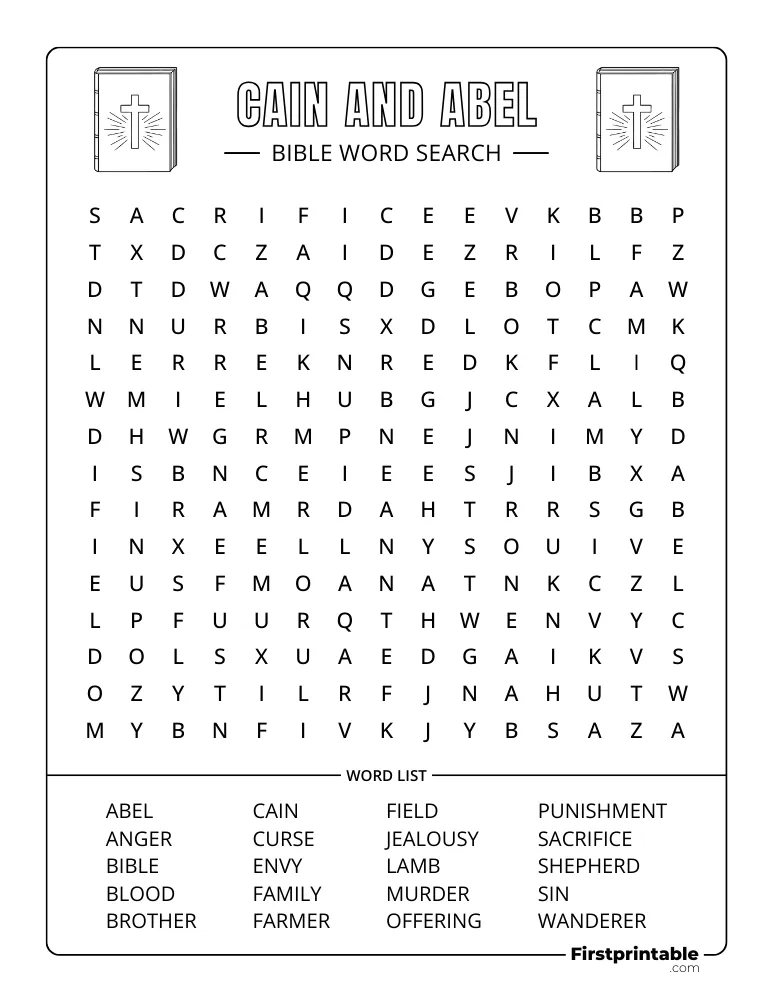 Cain and Abel Word Search