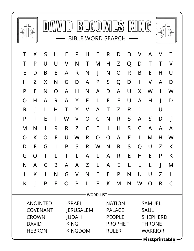David Becomes King Word Search
