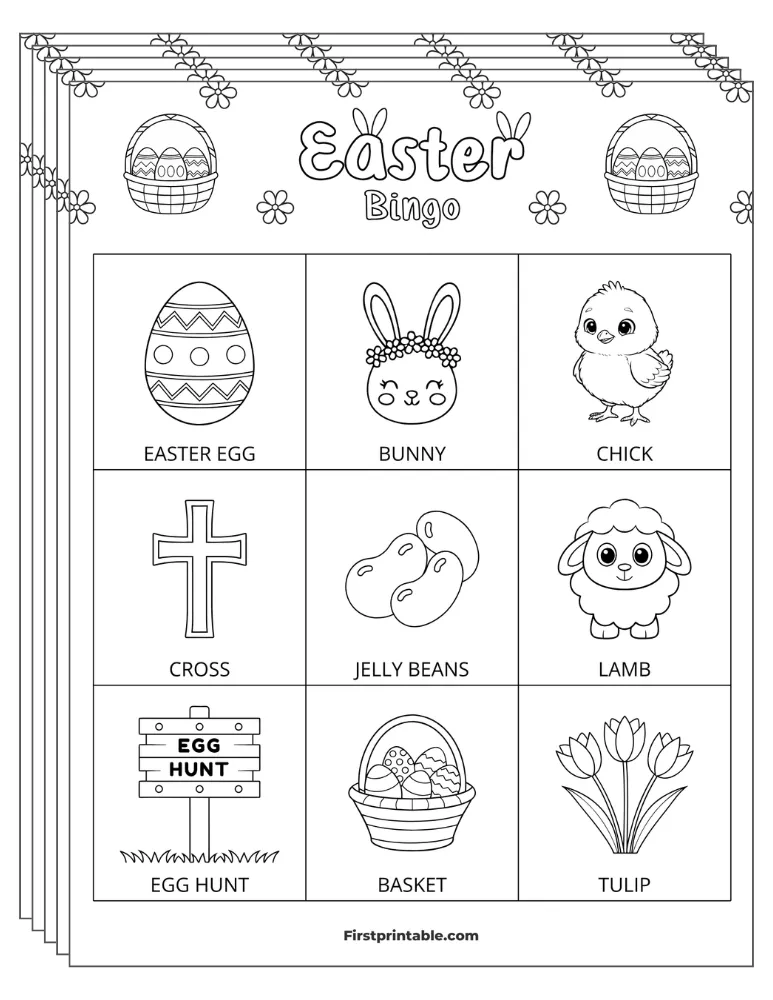 Easter Bingo Cards 02 - 3x3 (30 Cards)