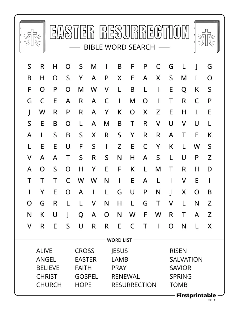 Easter and Resurrection Word Search