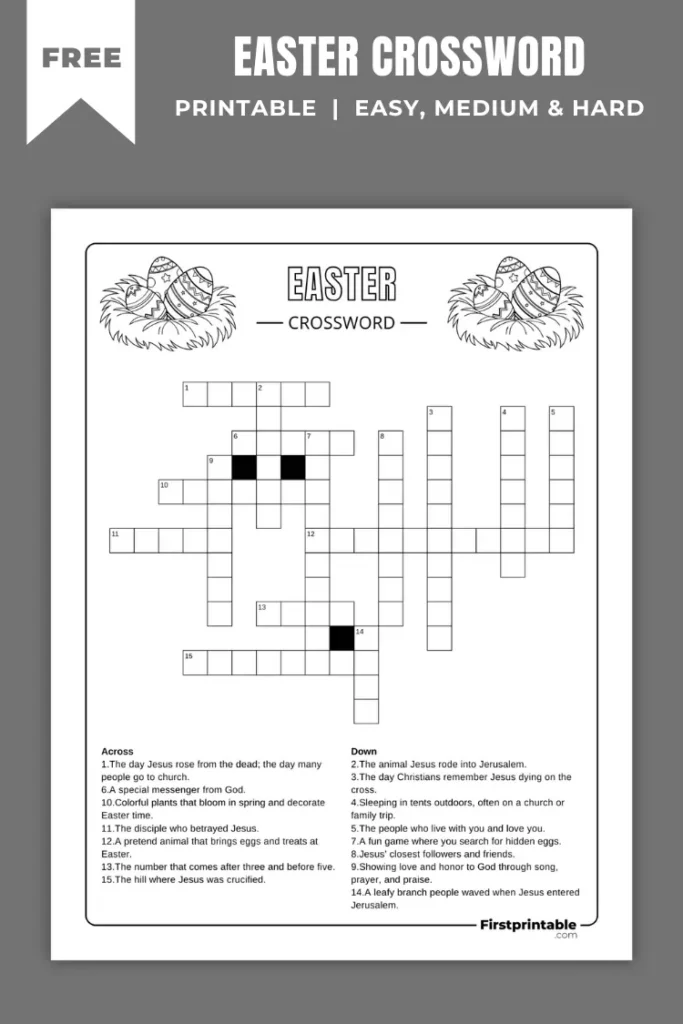 Easter Crossword Puzzles | Free PDF Printables