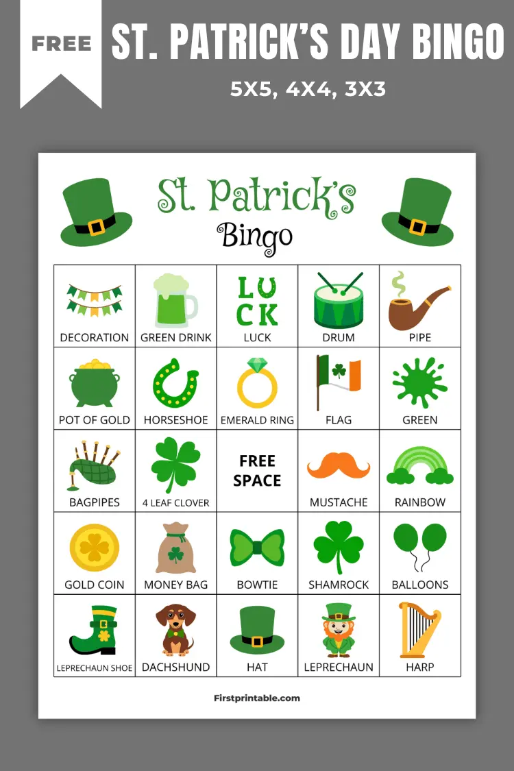 St Patrick’s Day Bingo Cards | Free PDF Printables
