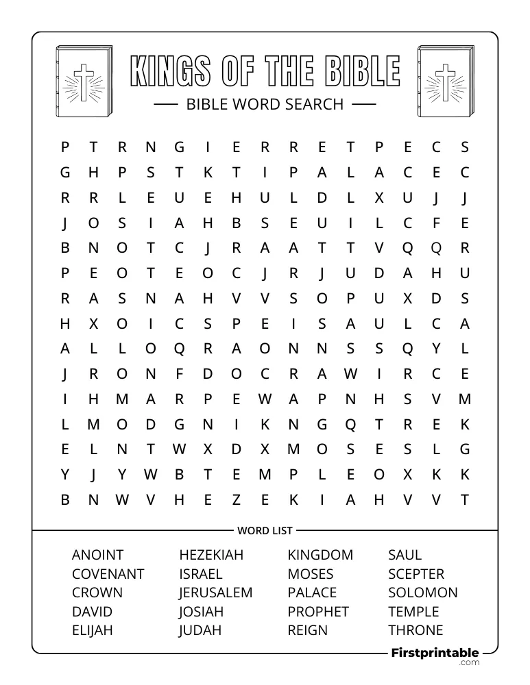 Kings of the Bible Word Search