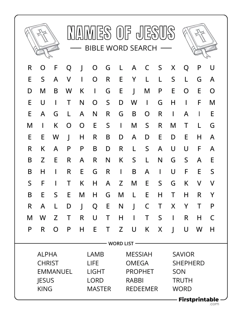Names of Jesus Word Search
