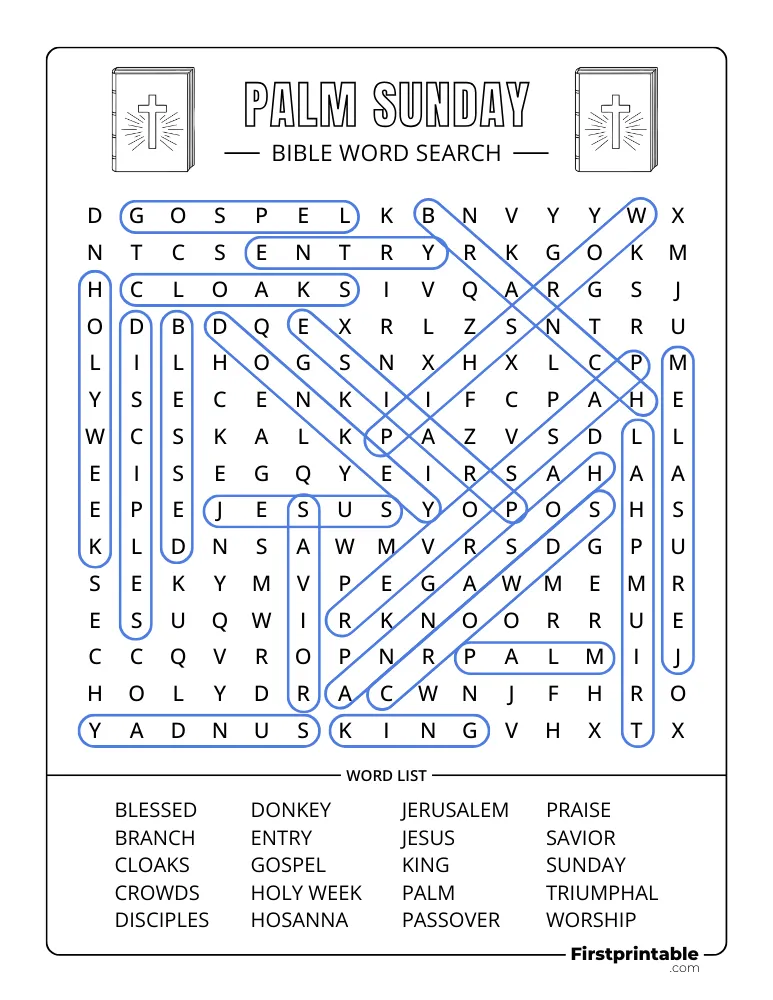Palm Sunday Answer Key