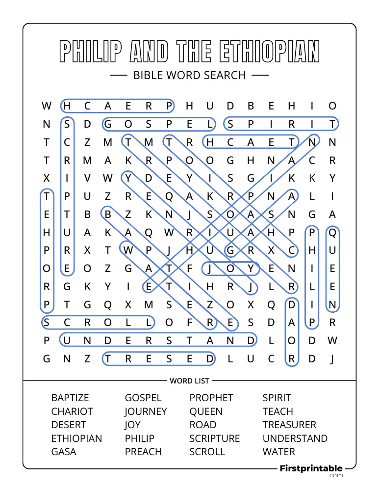 Philip and the Ethiopian Answer Key
