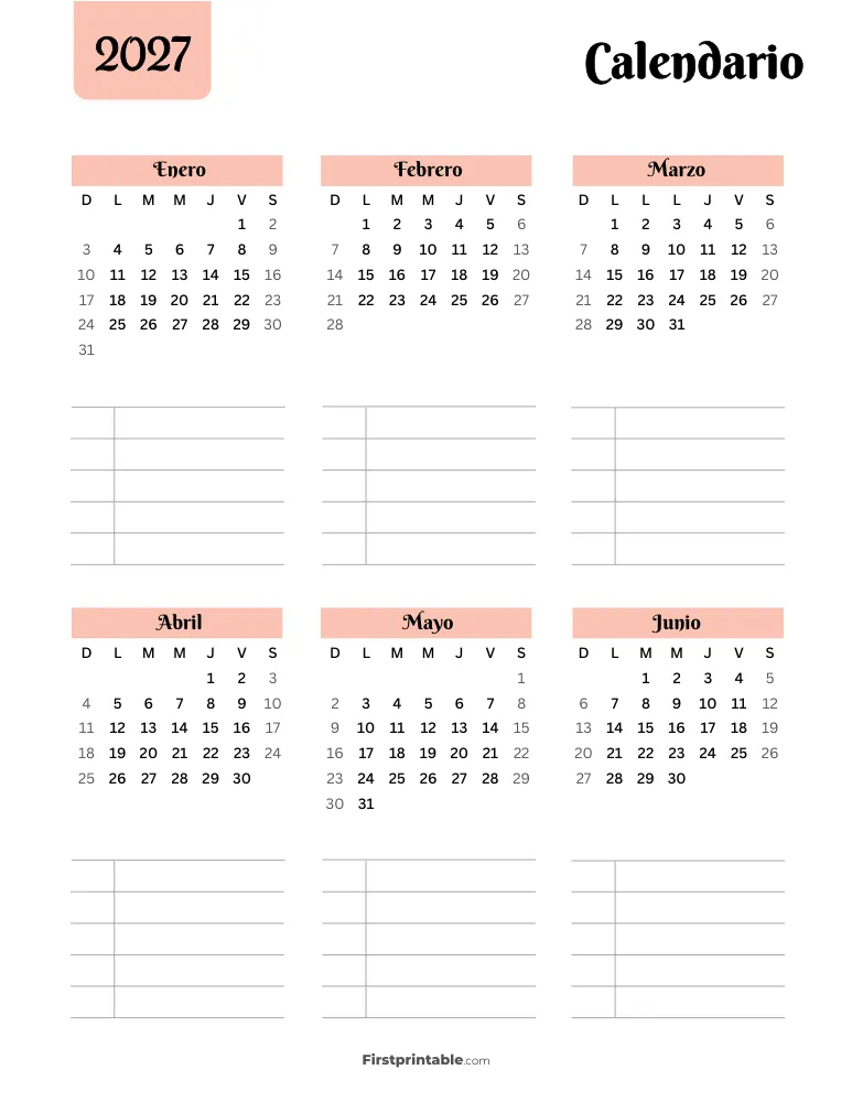 2026–2027 Planificador anual (Página 2)