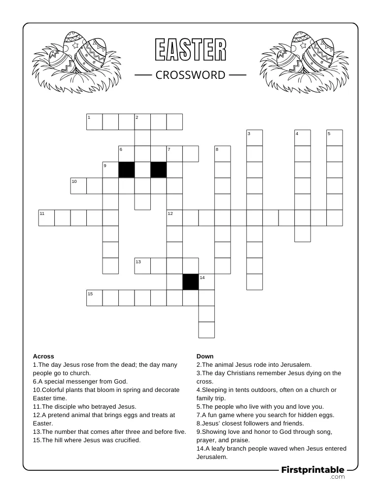 Easter Crossword - Medium 02