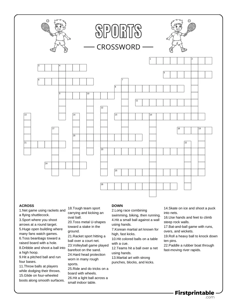 Sports Crossword - Hard 02