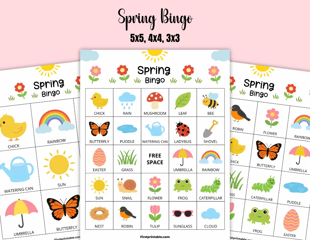 Printable Spring Bingo 01