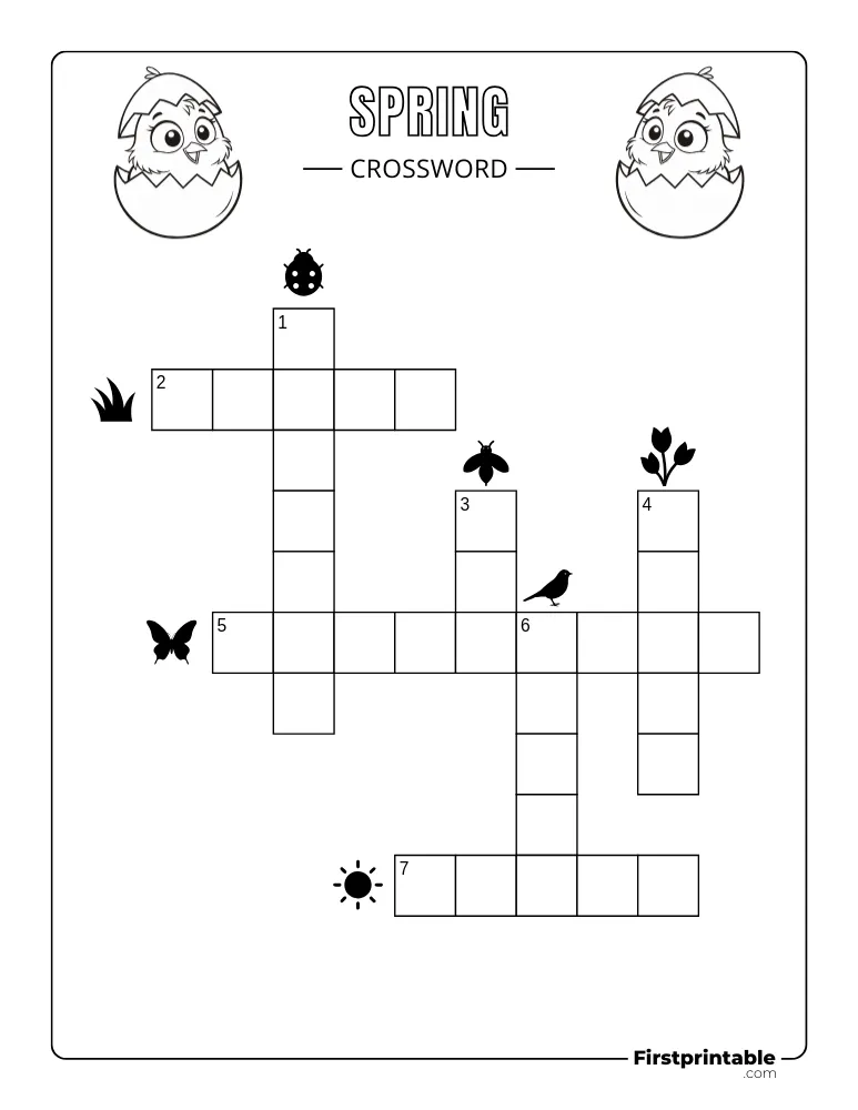 Spring Crossword - Easy 01