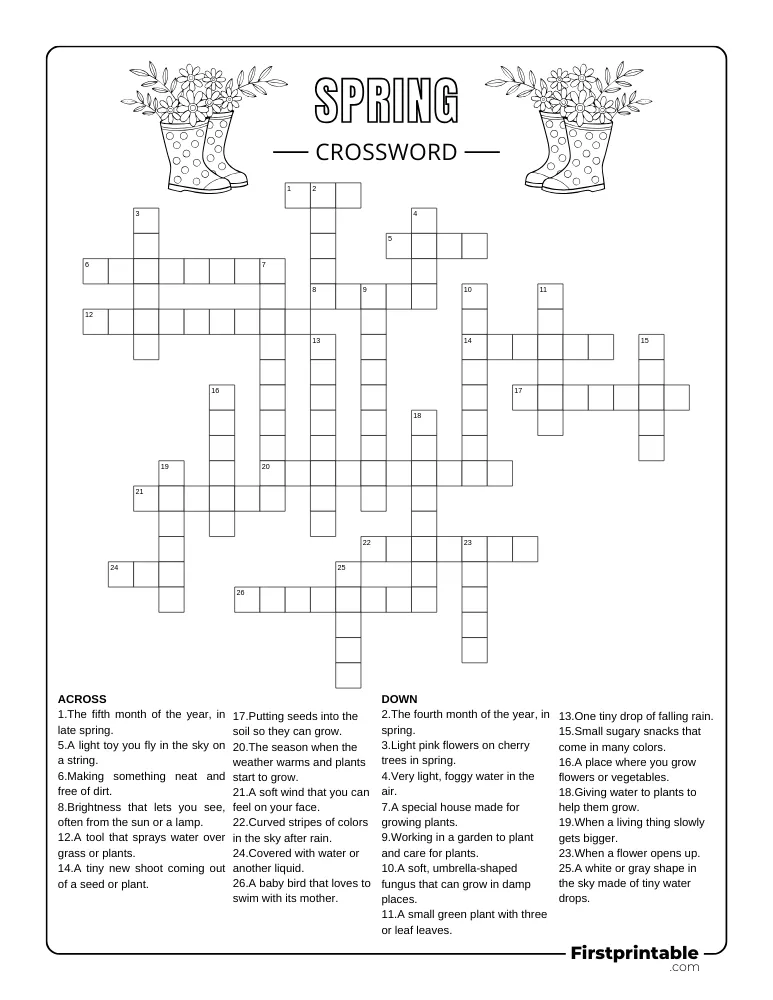 Spring Crossword - Hard 01