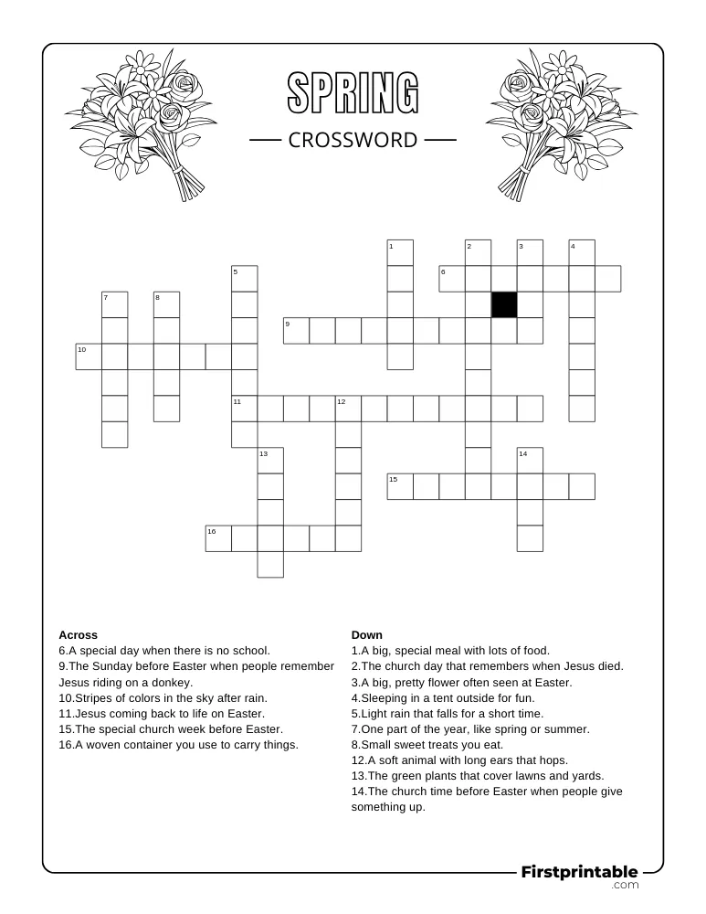 Spring Crossword - Medium 03