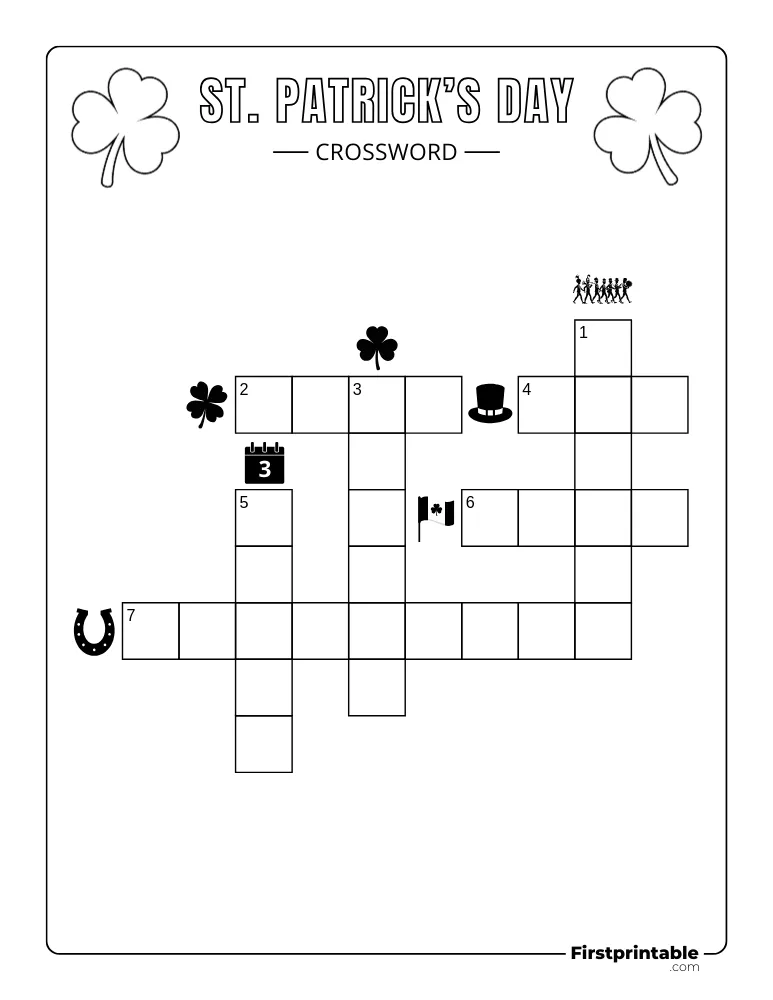 St. Patrick's Day Crossword - Easy 01