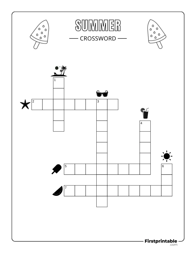 Summer Crossword - Easy 01