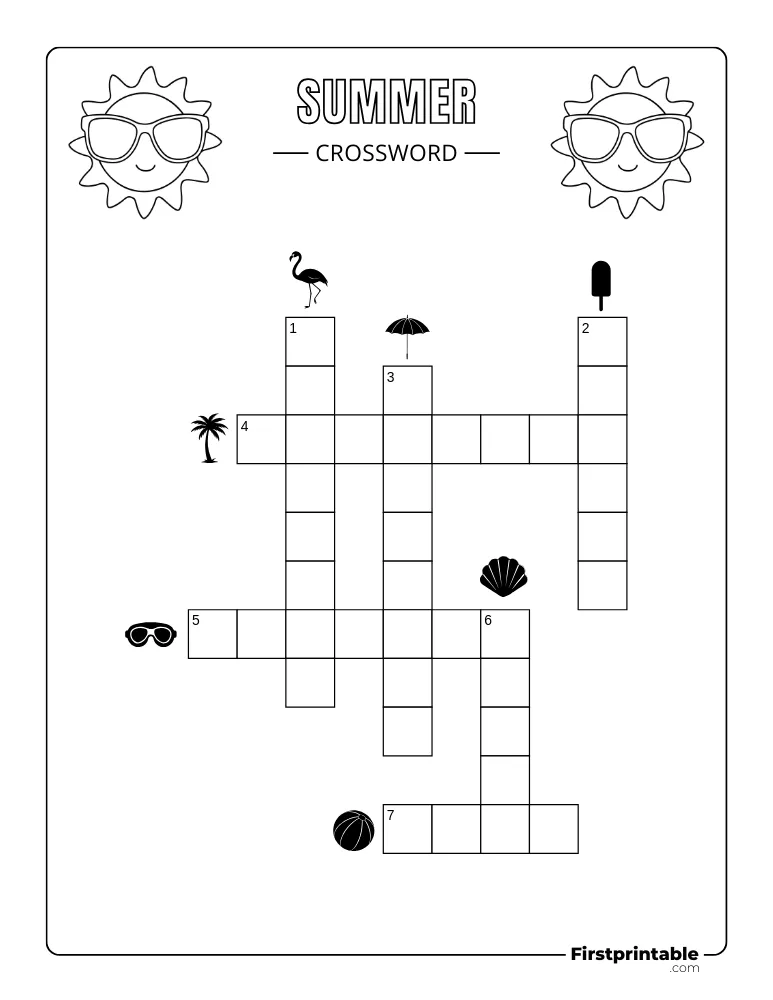Summer Crossword - Easy 02