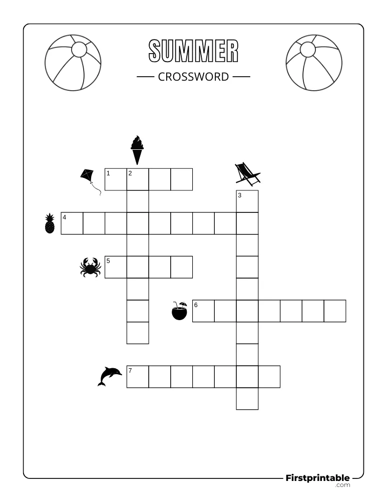 Summer Crossword - Easy 03