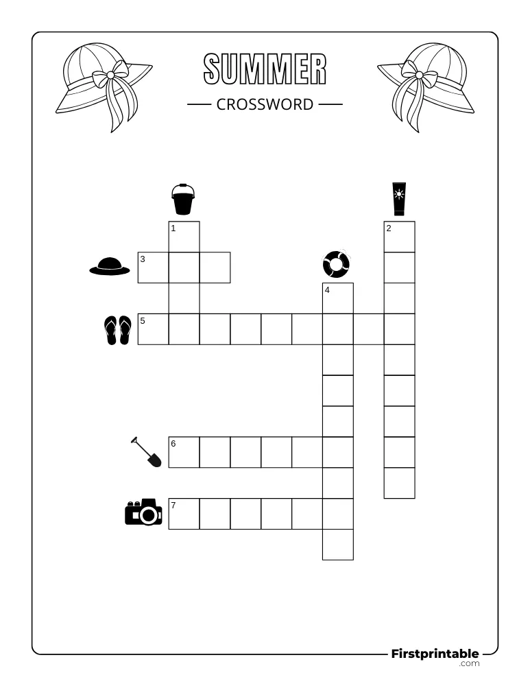 Summer Crossword - Easy 04