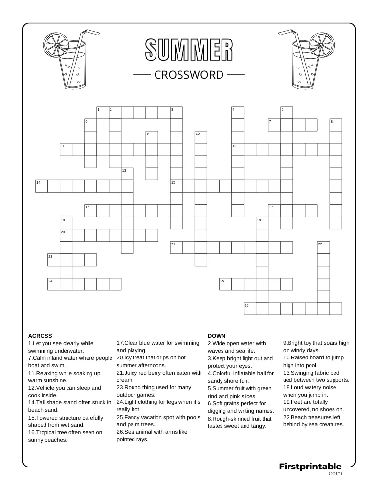 Summer Crossword - Hard 02