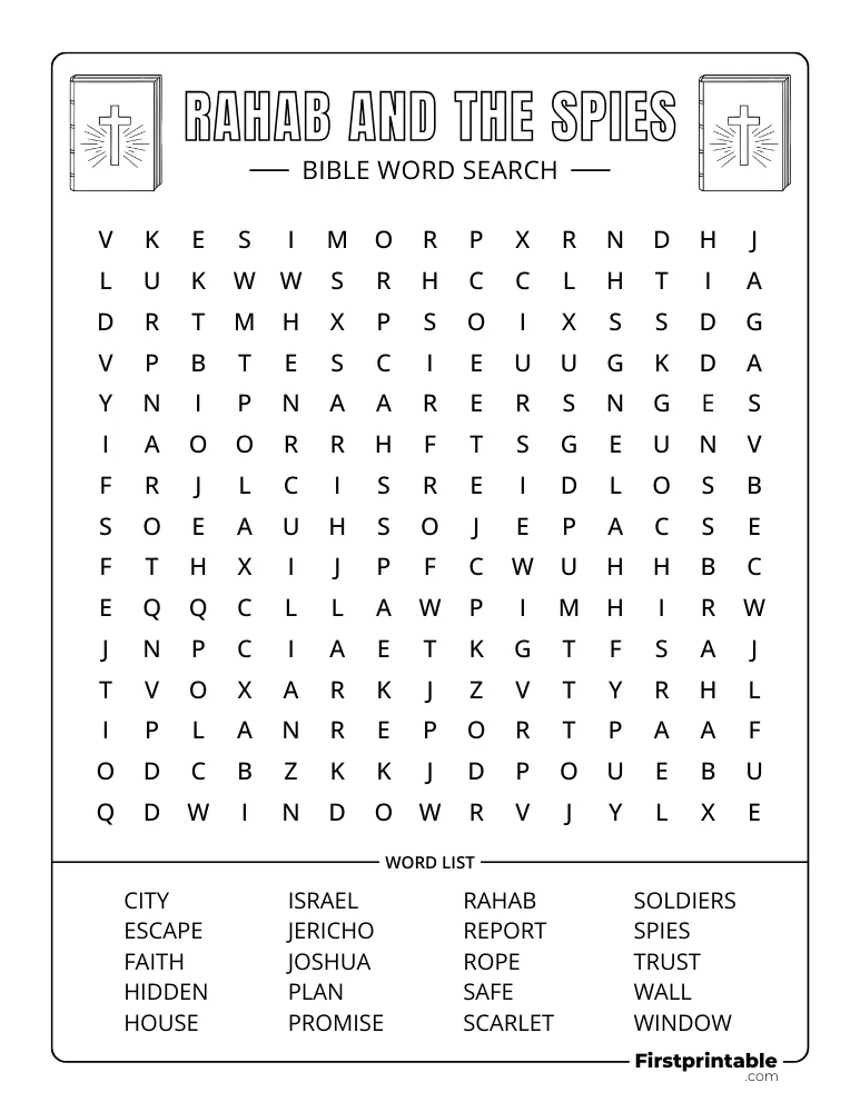 Rahab and the Spies Word Search