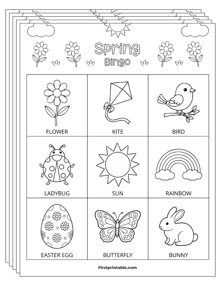Spring Bingo Cards 02 - 3x3 (30 Cards)