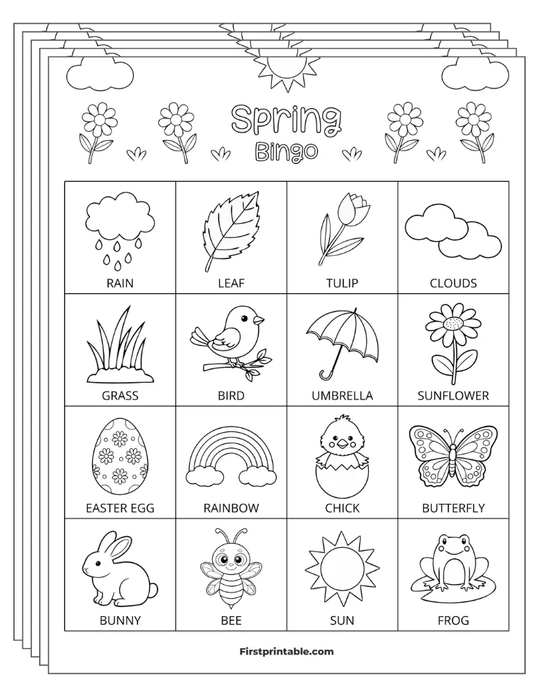 Spring Bingo Cards 02 - 4x4 (30 Cards)