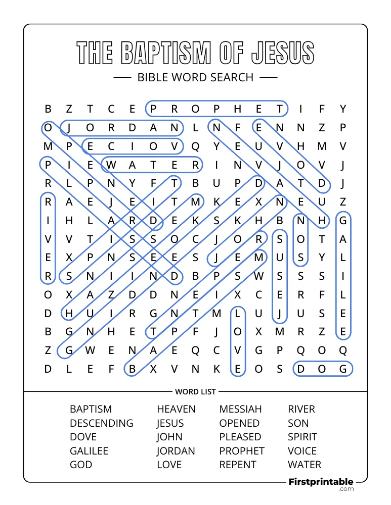 The Baptism of Jesus Answer Key