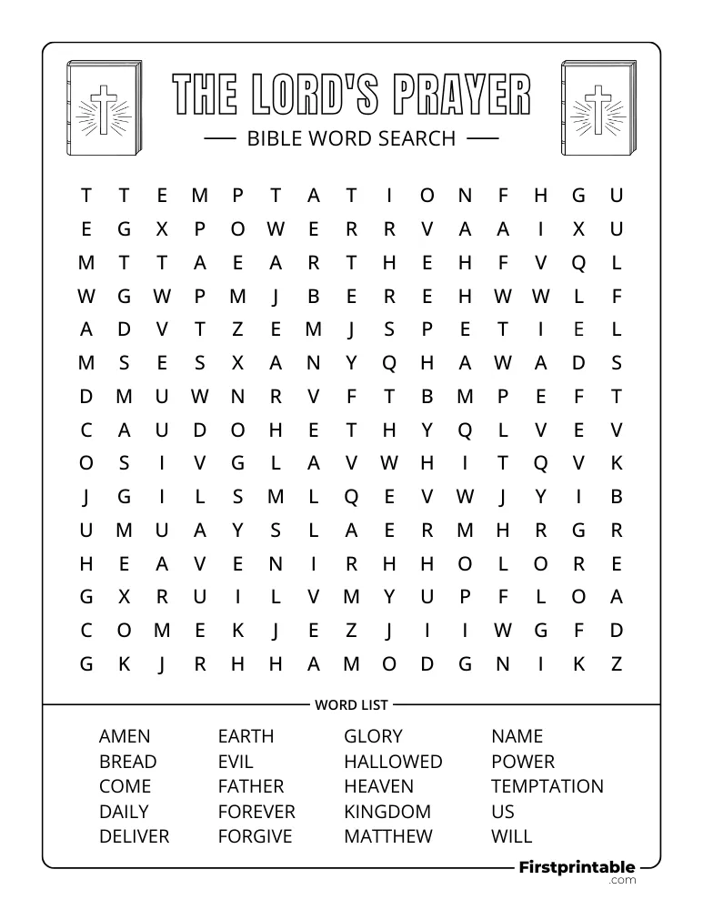 The Lord's Prayer Word Search