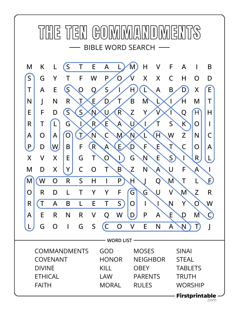 The Ten Commandments Answer Key