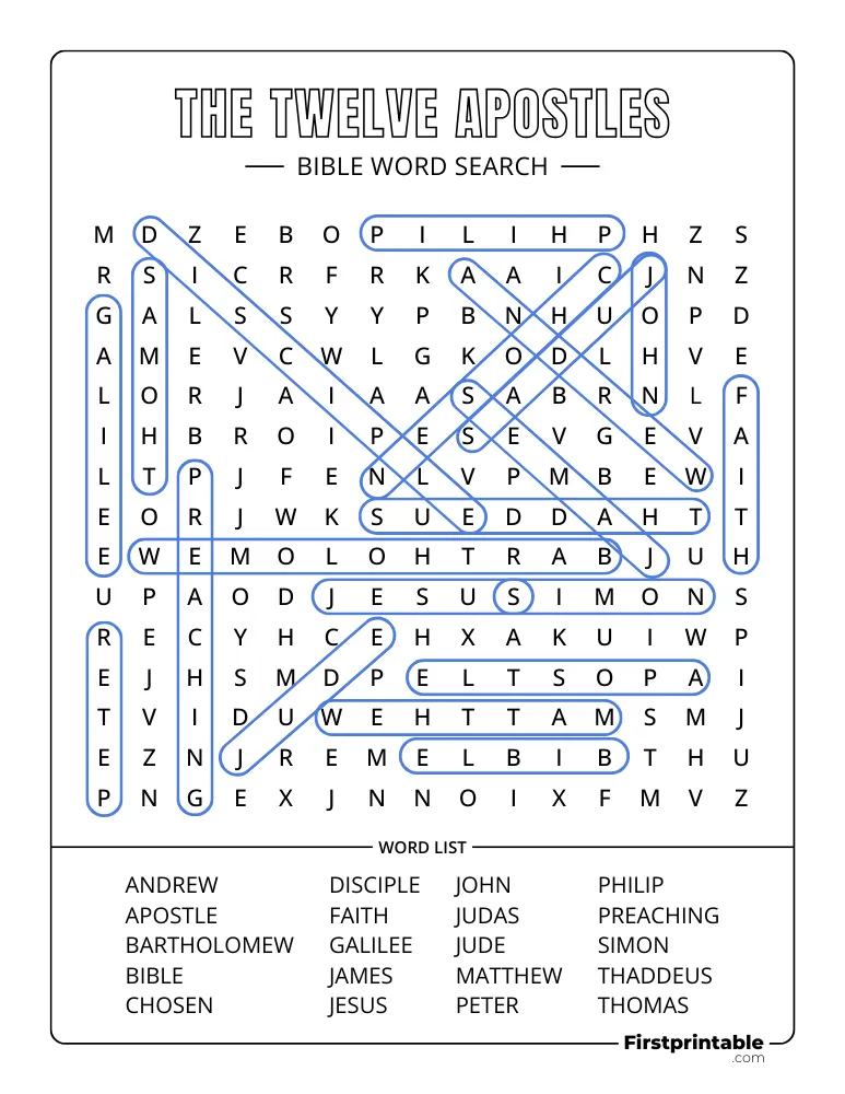 The Twelve Apostles Answer Key