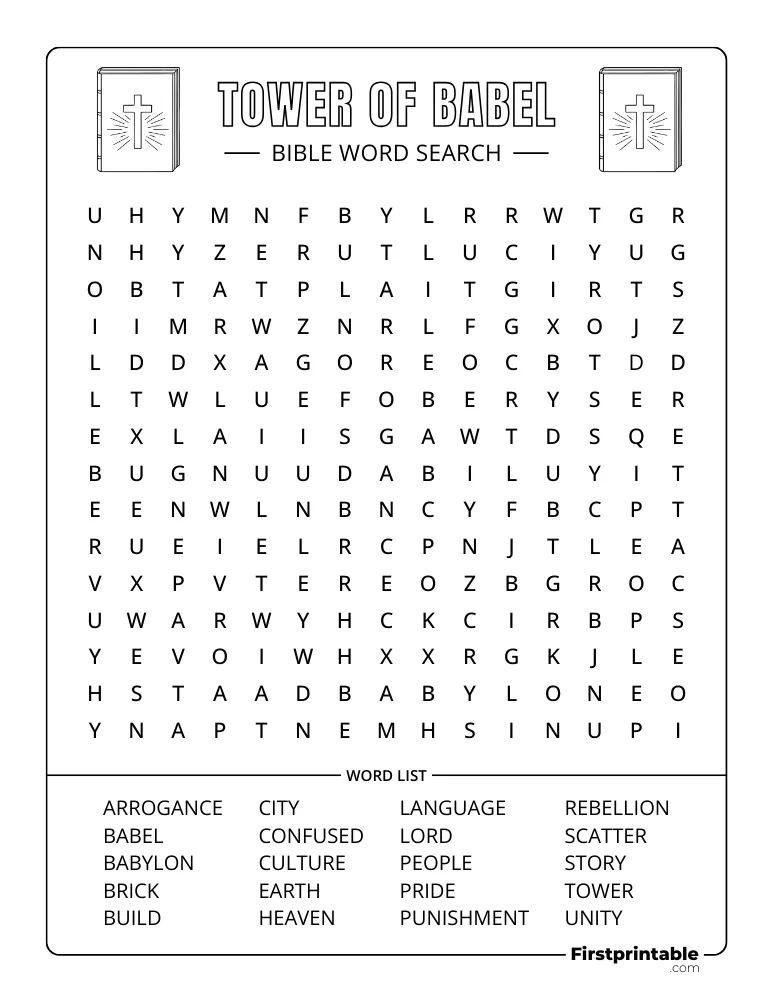 Tower of Babel Word Search