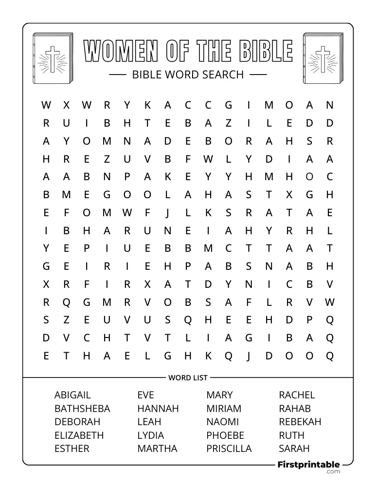Women of the Bible Word Search