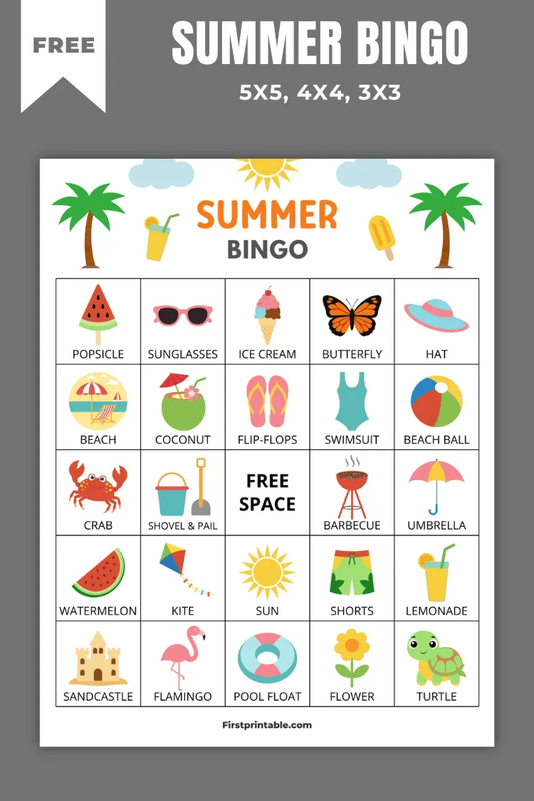 Summer Bingo Cards | 10+ Free PDF Printables