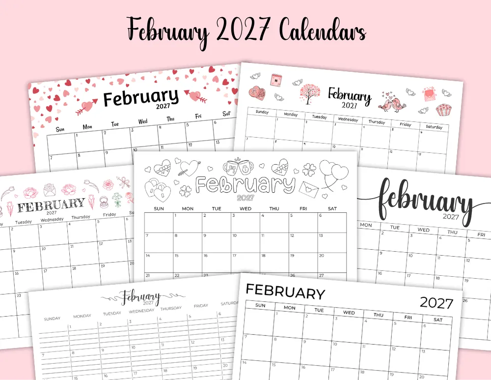 Printable 2027 February Calendar