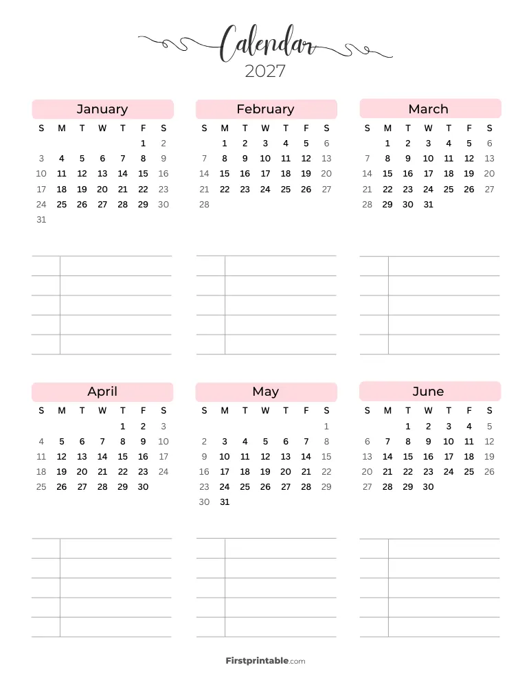 Yearly Planner 2027 (Page 1)