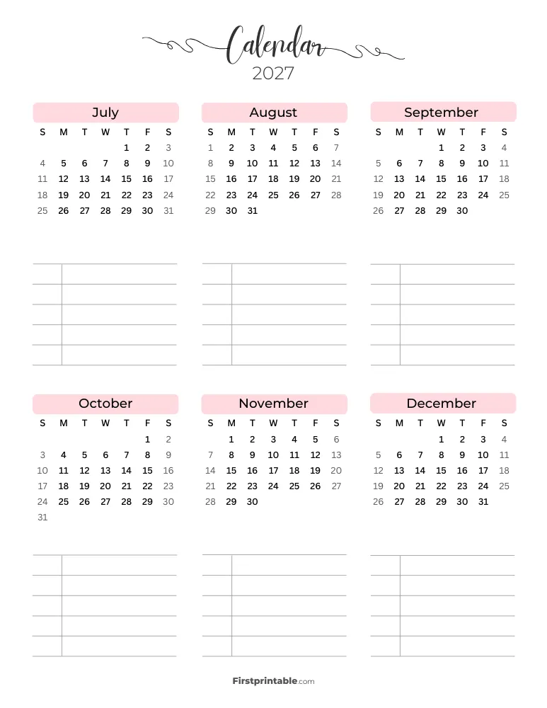 Yearly Planner 2027 (Page 2)