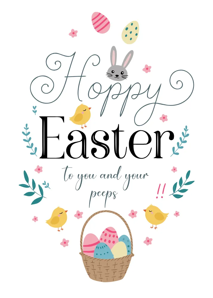 Hoppy Easter to You and Your Peeps Card