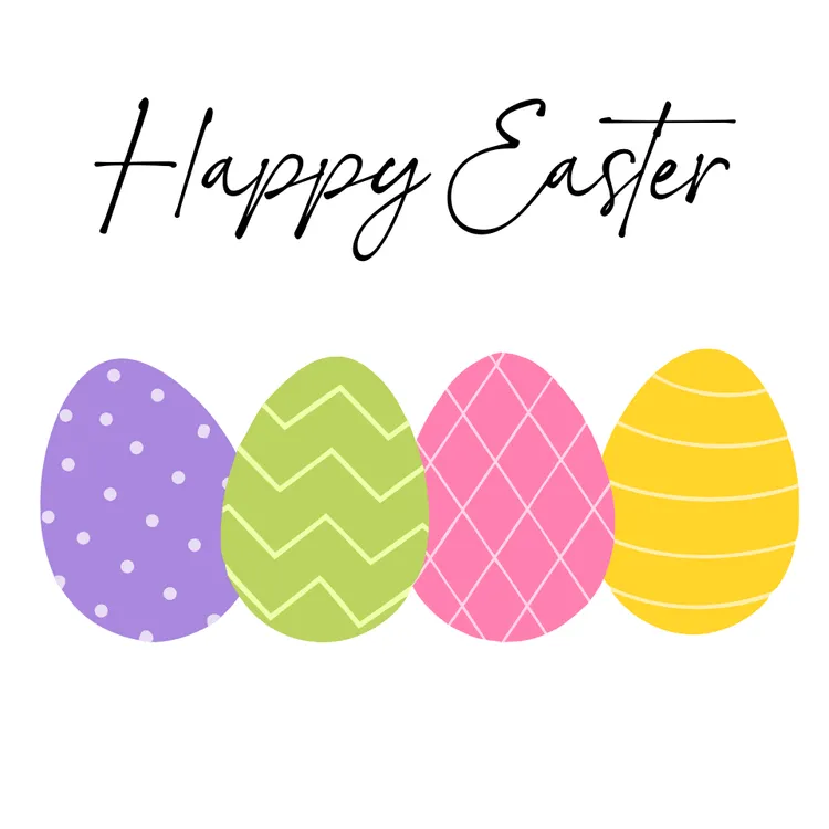 Printable Patterned Easter Egg Card