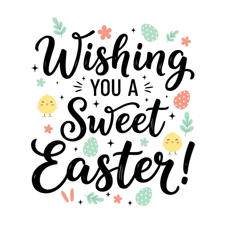 "Wishing you a Sweet Easter" Printable Card